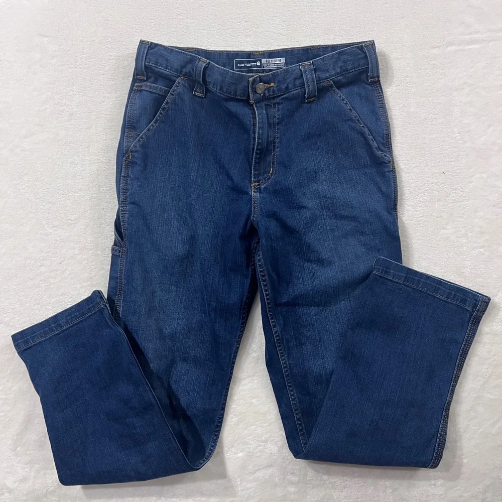 Carhartt Rugged Flex Relaxed Fit Utility Jean BD2808-M‎ Dark Wash 32x30 Mens